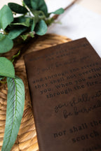 Personalized Prayer Journal | Custom Engraved Leatherette Journal | Faith & Scripture Keepsake