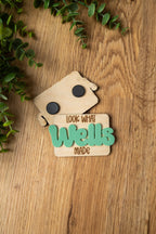 Personalized “Look What I Made” Magnet | Custom Kids Artwork Display | Wood & Acrylic Fridge Magnet