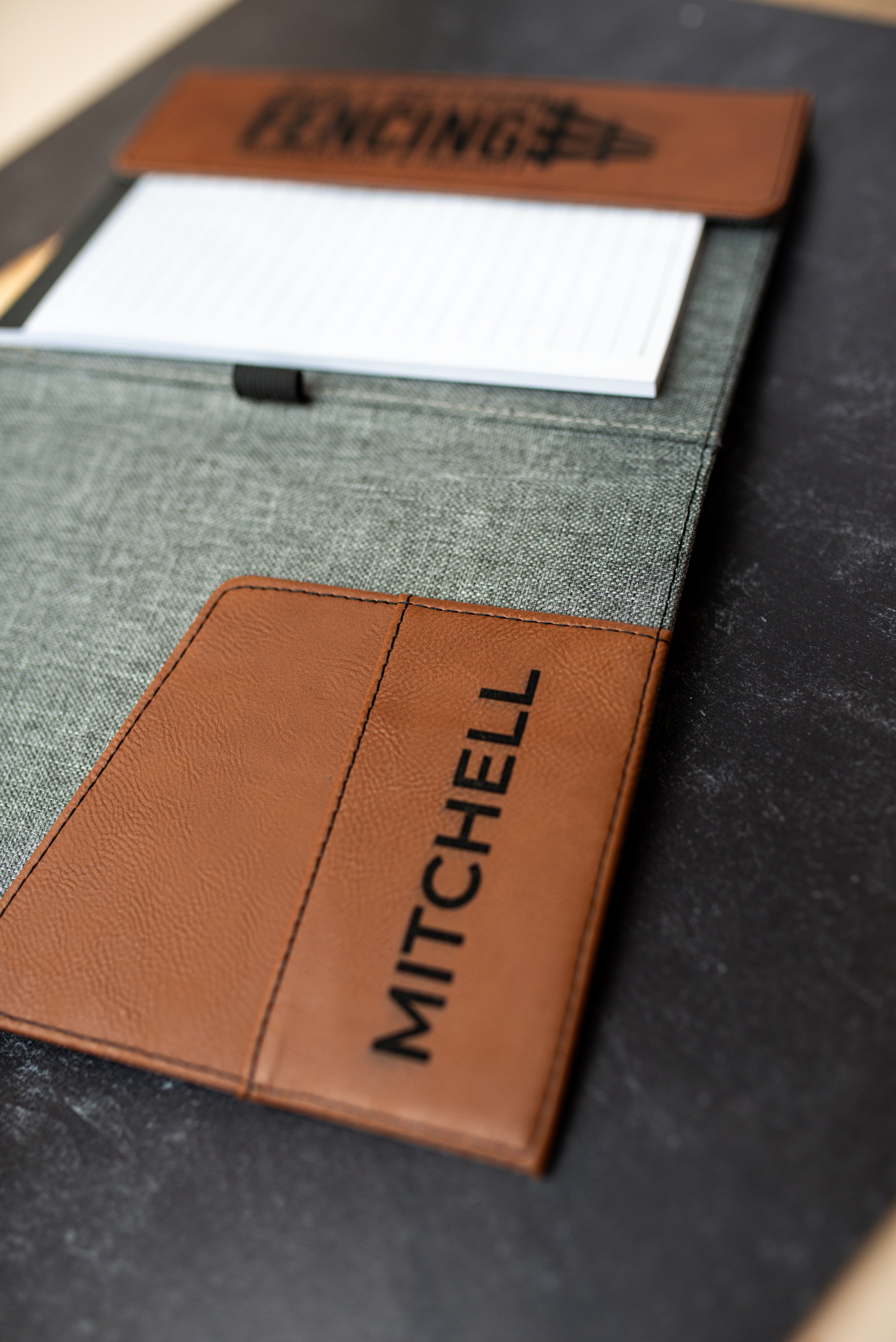 Personalized Engraved Canvas & Leatherette Portfolio | Custom Business Portfolio | Resume Folder | Meeting Padfolio | Gift for Professionals