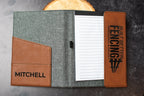 Personalized Engraved Canvas & Leatherette Portfolio | Custom Business Portfolio | Resume Folder | Meeting Padfolio | Gift for Professionals
