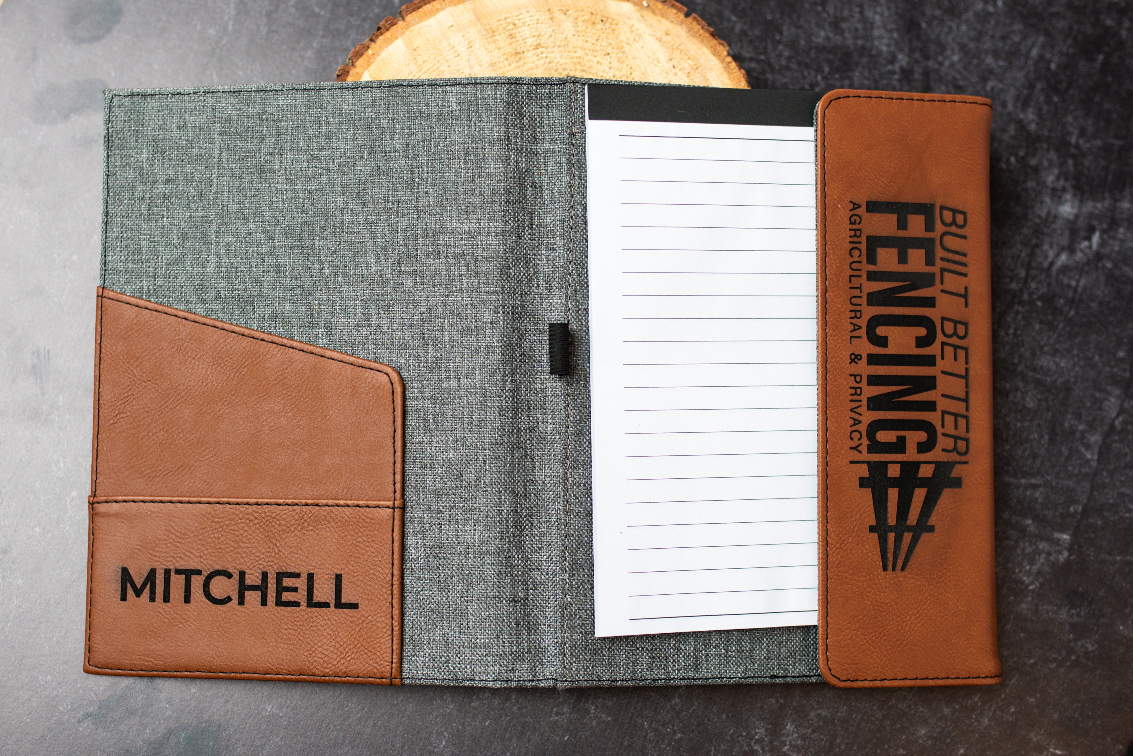 Personalized Engraved Canvas & Leatherette Portfolio | Custom Business Portfolio | Resume Folder | Meeting Padfolio | Gift for Professionals