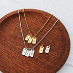 Custom Engraved Initial Charm Necklace | Personalized Gold or Silver Necklace | Multiple Initial Necklace | Family & Mom Jewelry