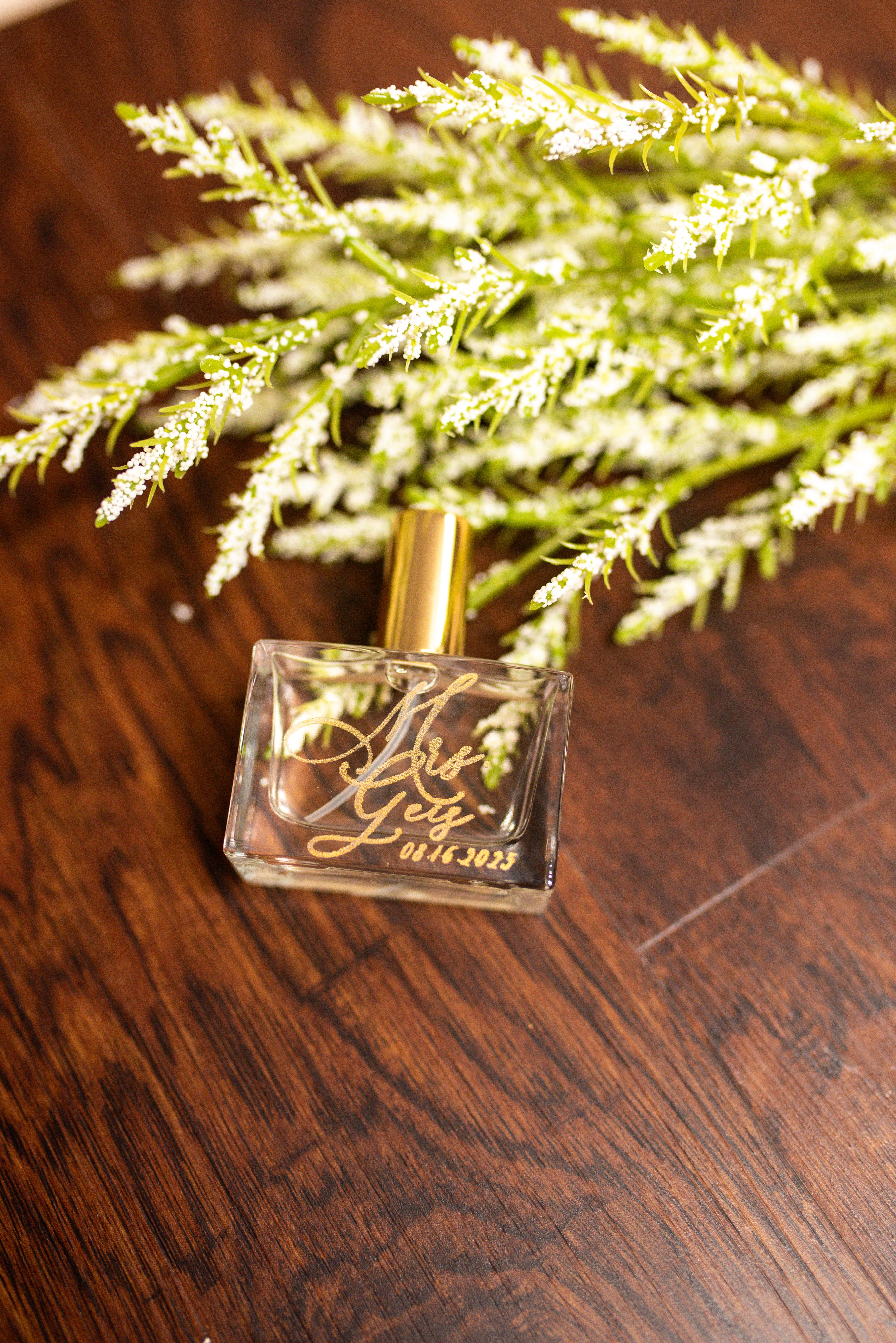 Custom Engraved Wedding Perfume | Non-Toxic Fragrance by Salt & Light by Sami | Personalized Bride & Groom Wedding Keepsake