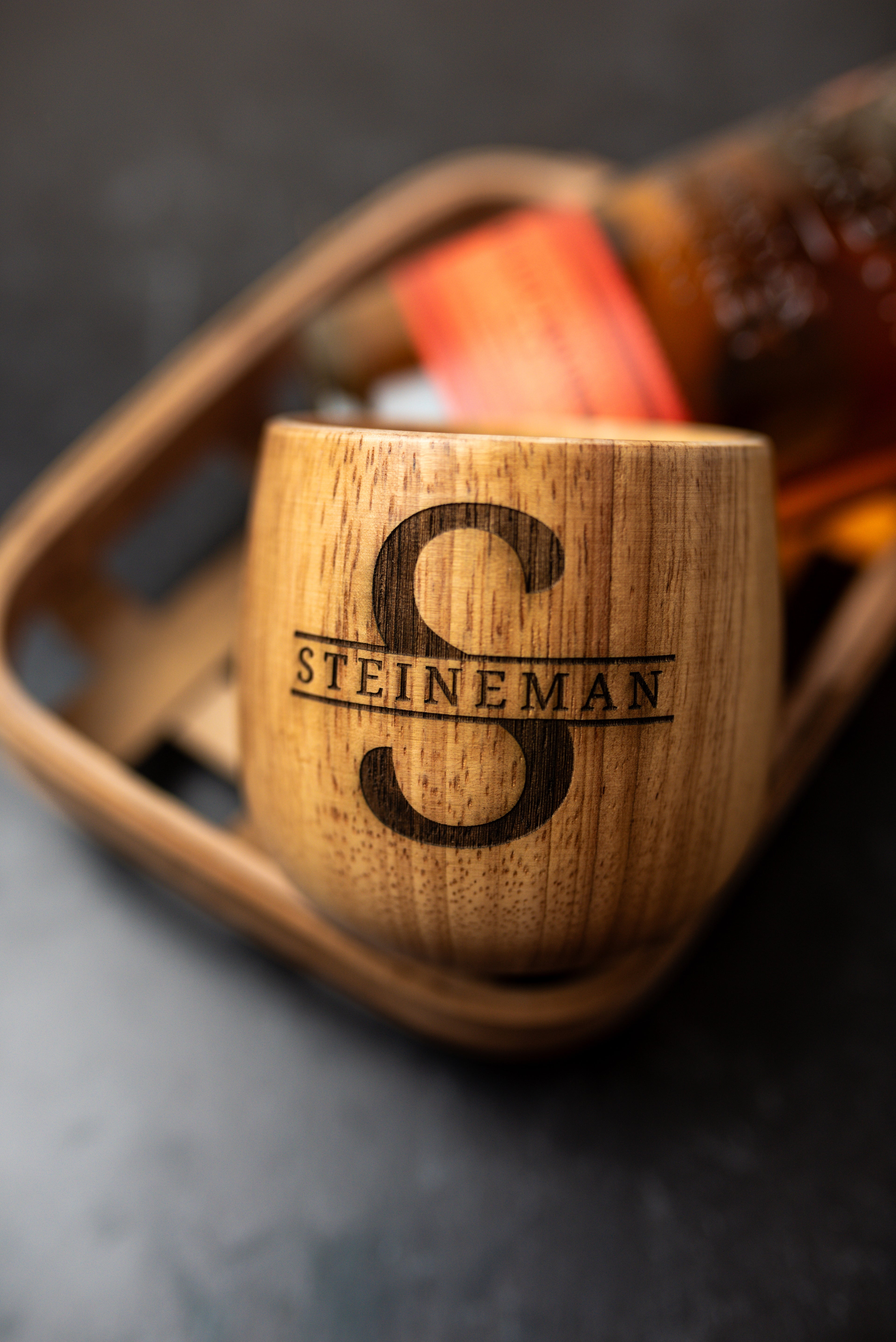Personalized Wooden Bourbon Glass |Custom Engraved Whiskey Cup | Oak Barrel Style Bourbon Glass | Gift for Bourbon & Whiskey Lovers