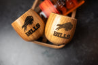 Personalized Wooden Bourbon Glass |Custom Engraved Whiskey Cup | Oak Barrel Style Bourbon Glass | Gift for Bourbon & Whiskey Lovers