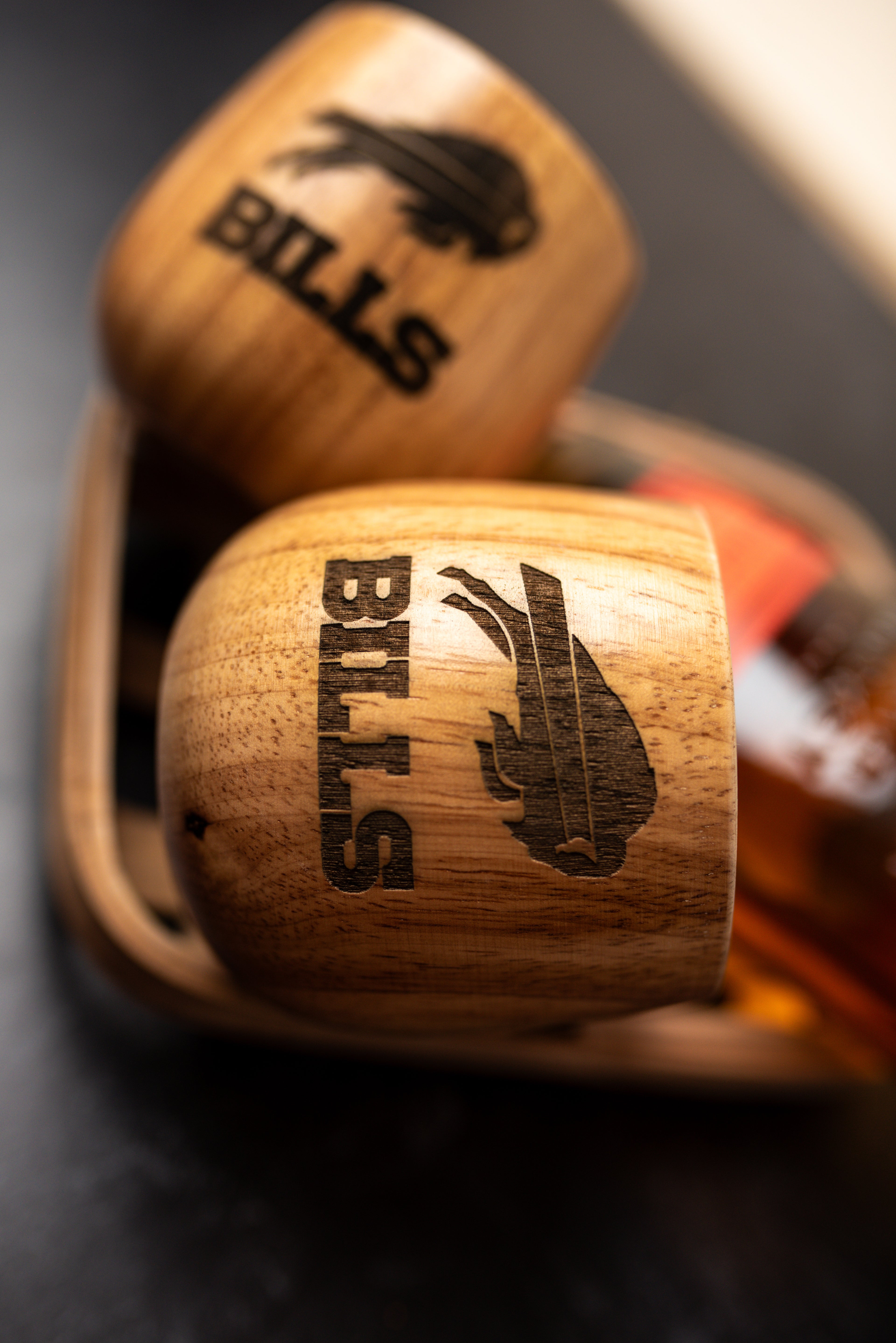 Personalized Wooden Bourbon Glass |Custom Engraved Whiskey Cup | Oak Barrel Style Bourbon Glass | Gift for Bourbon & Whiskey Lovers