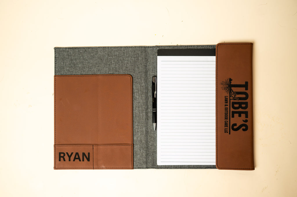 Personalized Engraved Canvas & Leatherette Portfolio | Custom Business Portfolio | Resume Folder | Meeting Padfolio | Gift for Professionals