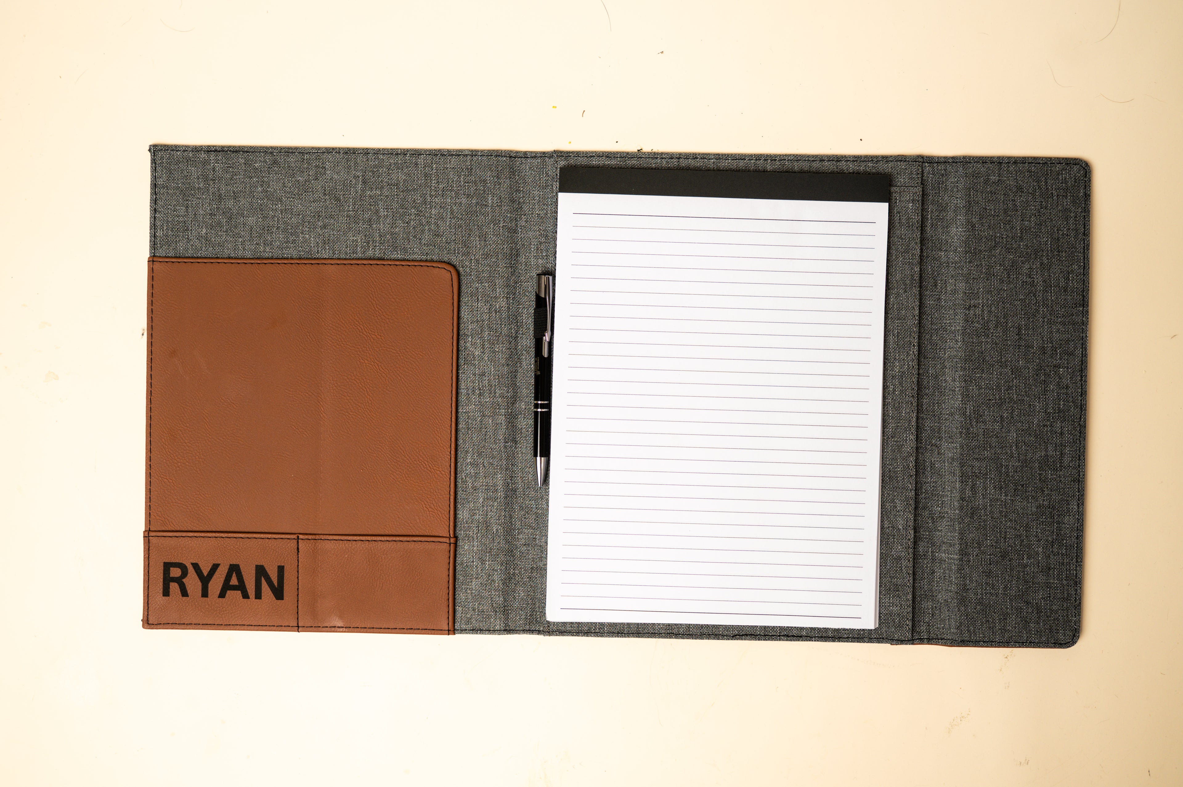 Personalized Engraved Canvas & Leatherette Portfolio | Custom Business Portfolio | Resume Folder | Meeting Padfolio | Gift for Professionals