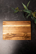 Personalized Engraved Acacia Serving Board | Custom Wedding & Housewarming Gift | 9x6 Charcuterie Board | Custom Cutting Board