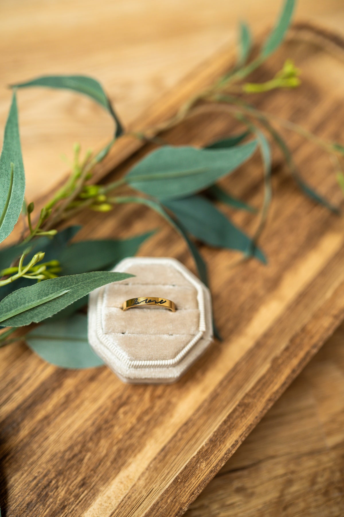 Personalized Engraved Minimalist Ring | Custom Handwriting Ring | Memorial Jewelry | Name, Date or Handwriting Ring
