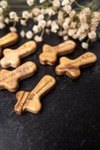 Handcrafted Olive Wood Comfort Crosses | Engraved Olive Wood Pocket Cross | Meaningful Christian Gift