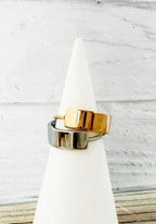 Personalized Engraved Horizontal Bar Ring | Custom Handwriting Ring | Memorial Jewelry | Name, Date or Handwriting Ring