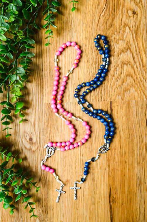 First Holy Communion Rosary Holder & Rosary Gift Set | Personalized Engraved Wood Box | Handmade Rosary