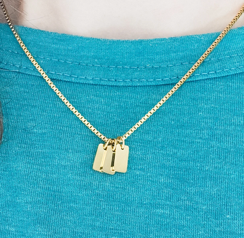 Custom Engraved Initial Charm Necklace | Personalized Gold or Silver Necklace | Multiple Initial Necklace | Family & Mom Jewelry