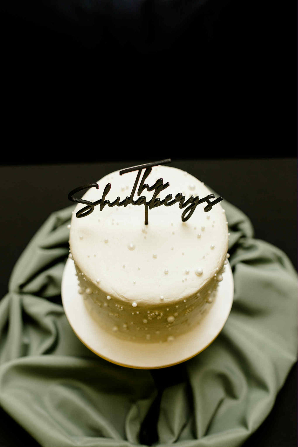 Custom Acrylic Cake Topper | Personalized Script Cake Topper for 6”–8” Cakes | 1/8” Thick | Black, White, Gold Mirror, Silver Mirror | Wedding, Birthday