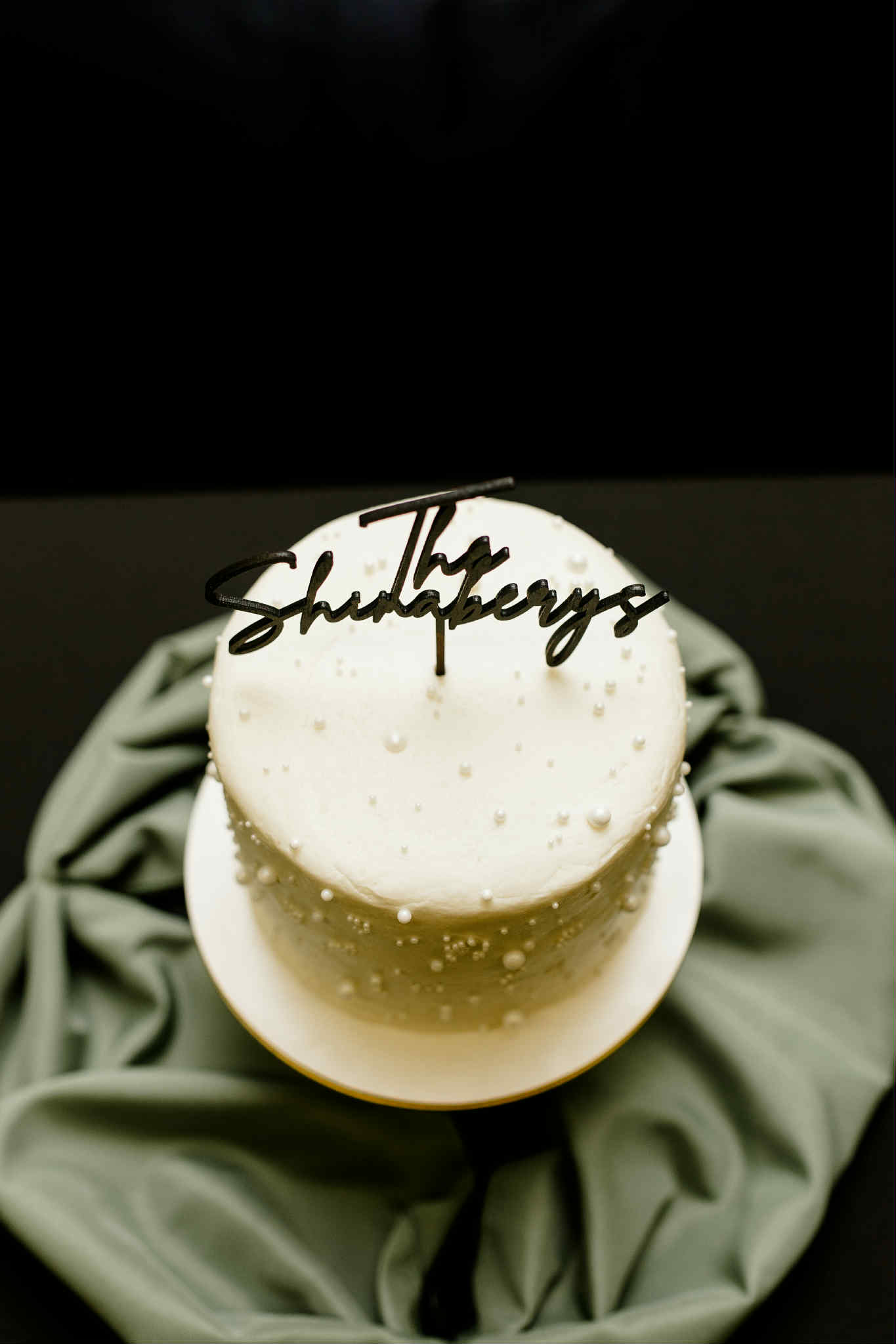 Custom Acrylic Cake Topper | Personalized Script Cake Topper for 6”–8” Cakes | 1/8” Thick | Black, White, Gold Mirror, Silver Mirror | Wedding, Birthday
