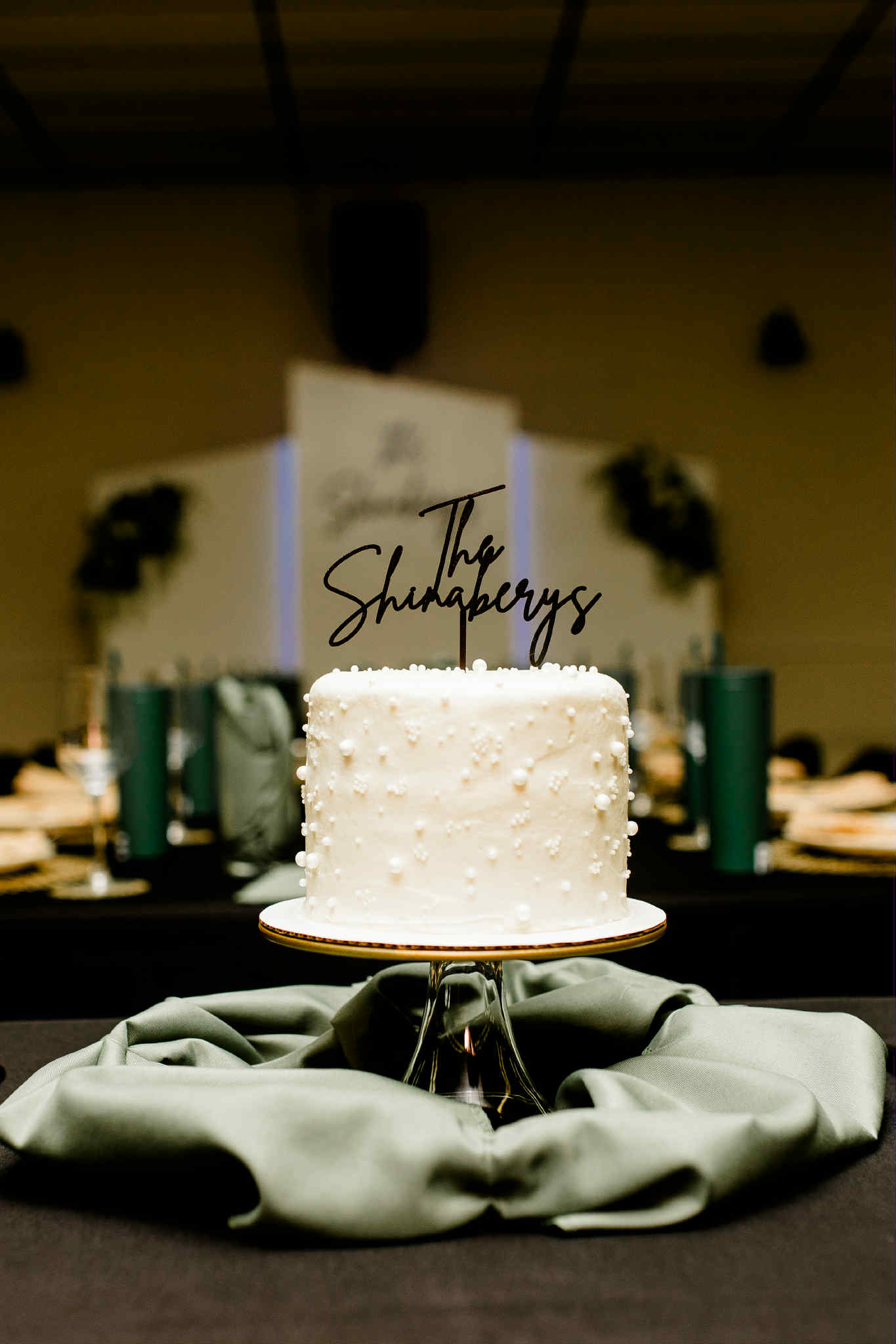 Custom Acrylic Cake Topper | Personalized Script Cake Topper for 6”–8” Cakes | 1/8” Thick | Black, White, Gold Mirror, Silver Mirror | Wedding, Birthday
