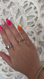 Personalized Engraved Minimalist Ring | Custom Handwriting Ring | Memorial Jewelry | Name, Date or Handwriting Ring