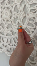 Personalized Engraved Horizontal Bar Ring | Custom Handwriting Ring | Memorial Jewelry | Name, Date or Handwriting Ring